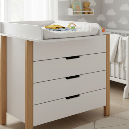 Changing Dresser ELIN - Natural/White