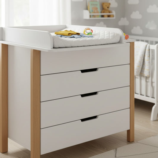 Changing Dresser ELIN - Natural/White
