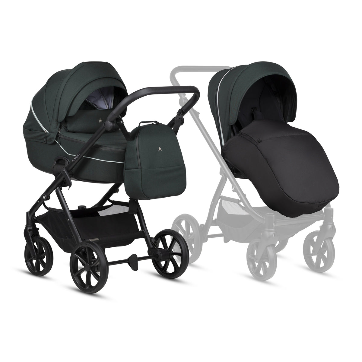 Noordi Fjordi V2 2027 2-in-1 Stroller – Forest Green 609